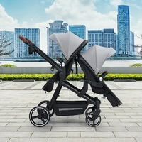 Double Baby Stroller grey