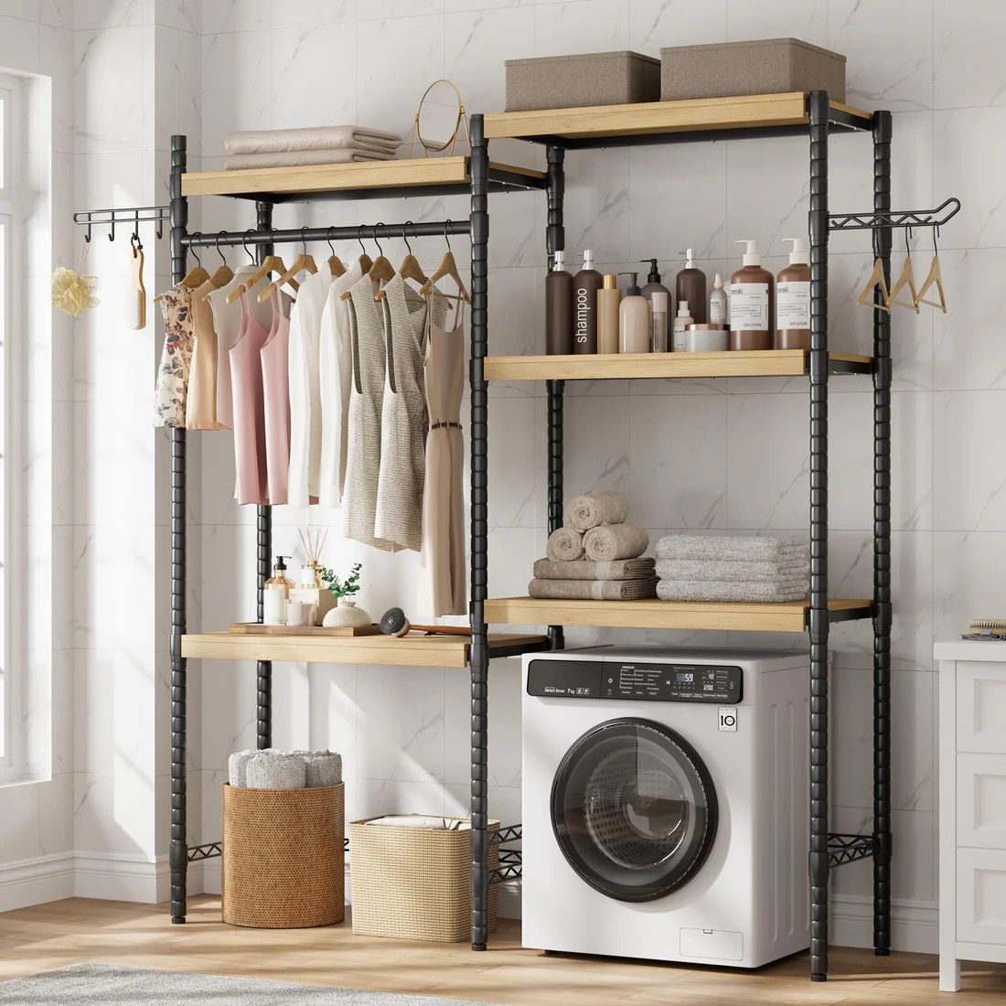 Over the washer shelf