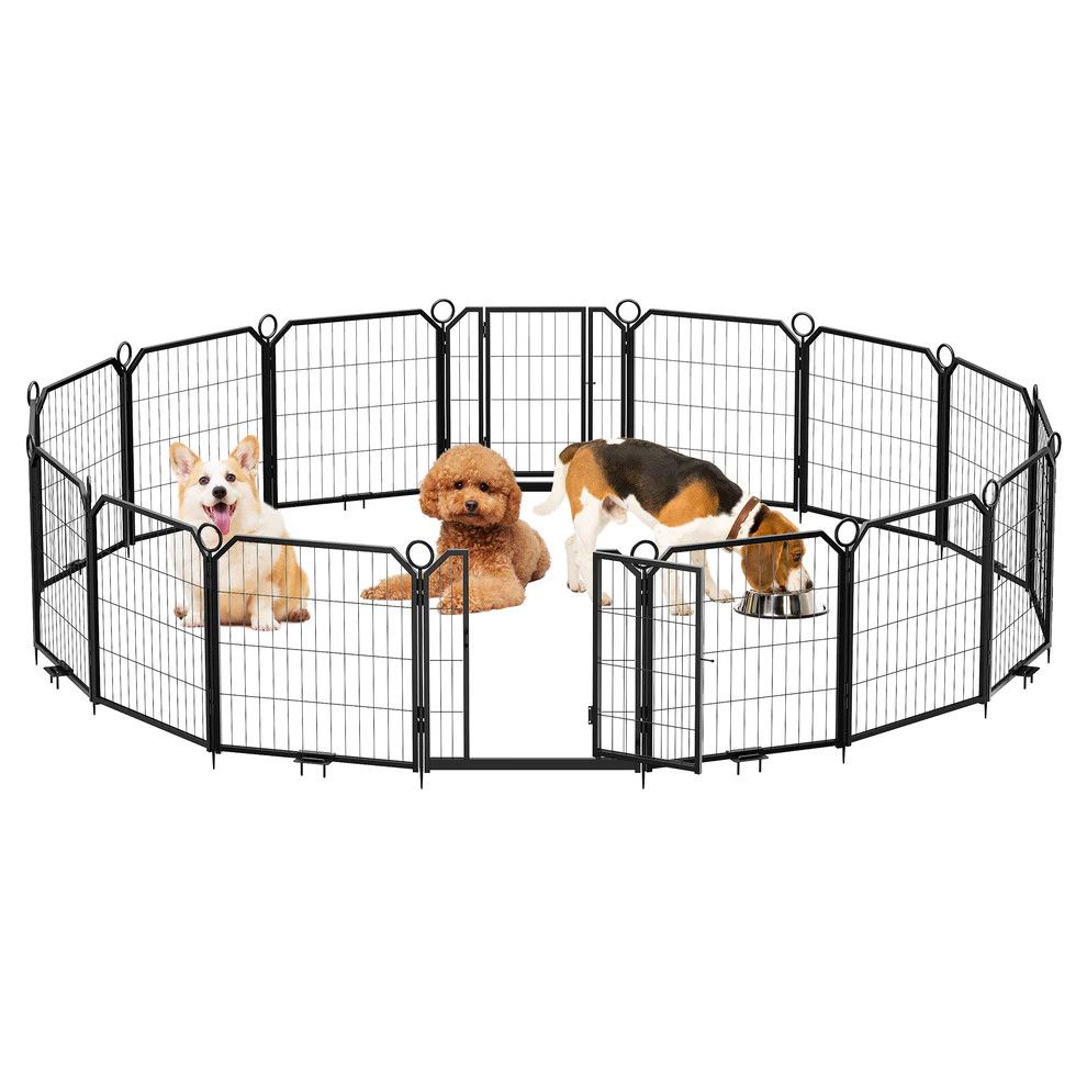Dog Playpen Outdoor, 24 inch 16 Panels