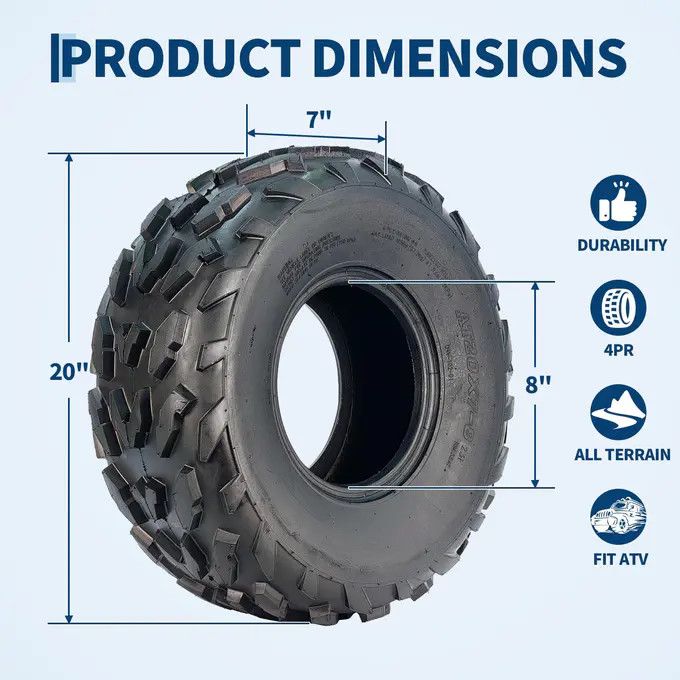 20X7-8 ATV UTV Tires