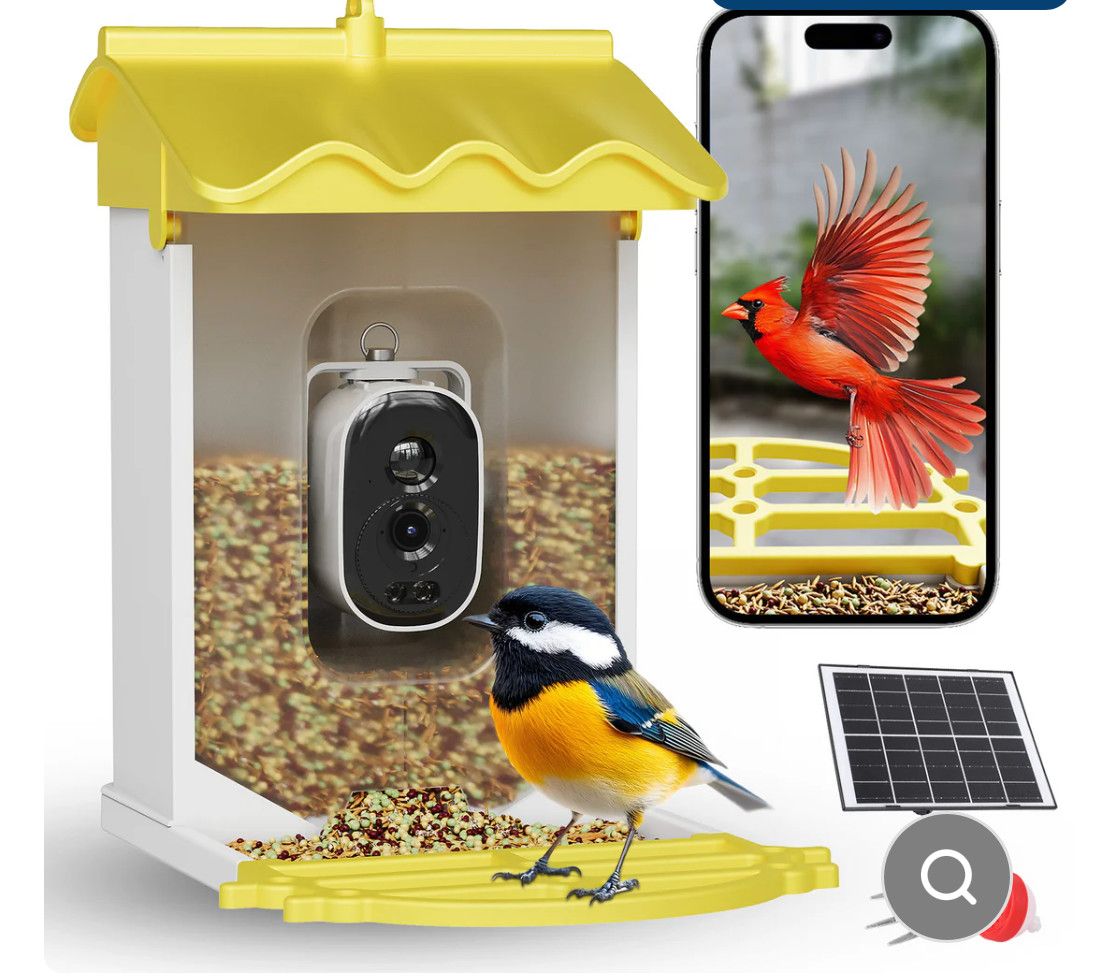 Smart solar bird feeder