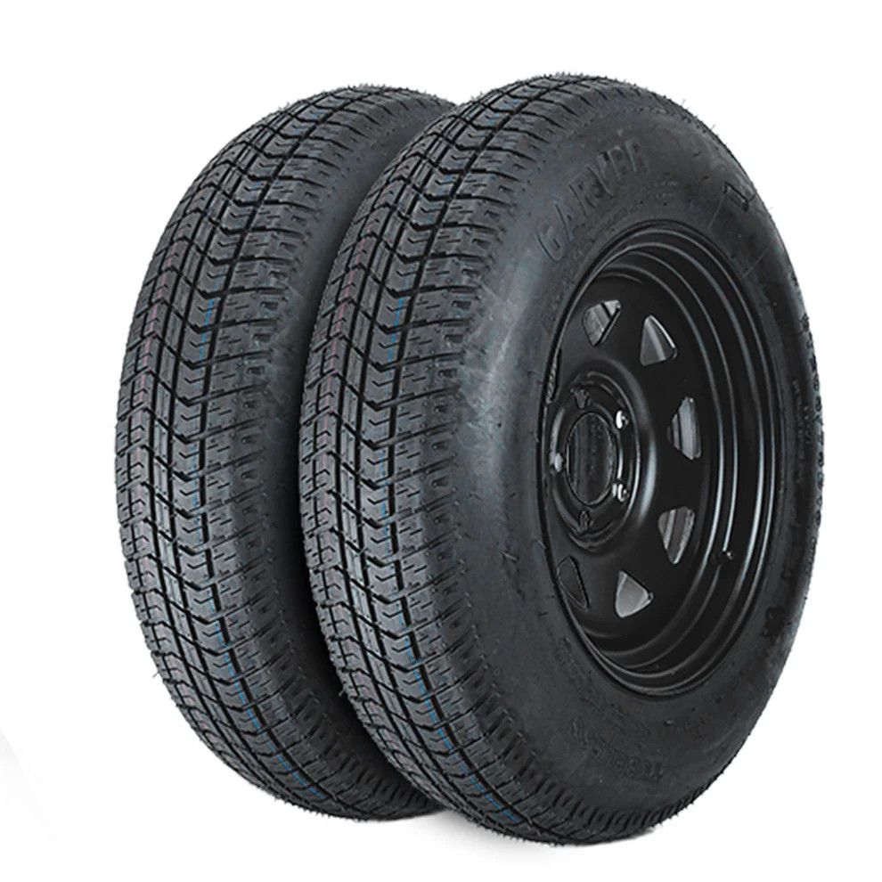 Trailer tires on rim - st175/80d13 - 5 lug - set of 2