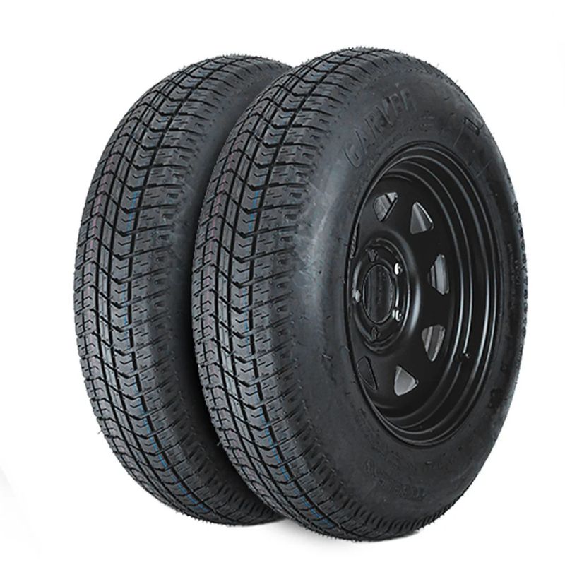 Trailer tires on rim - st175/80d13 - 5 lug - set of 2
