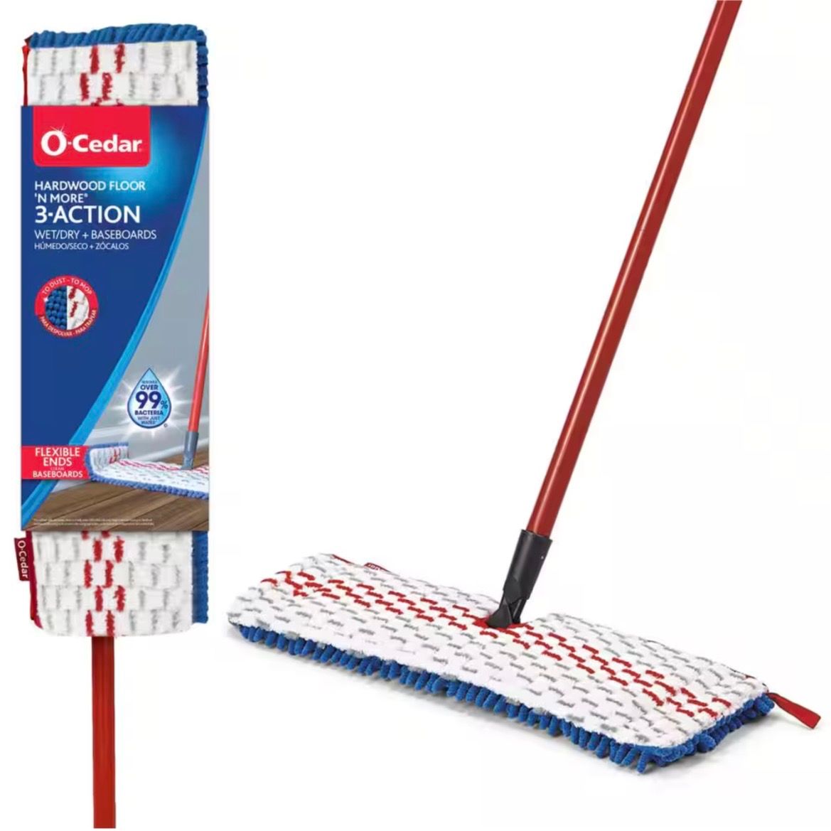 O-Cedar Hardwood Floor 'N More 3-Action Mop Head Replacement