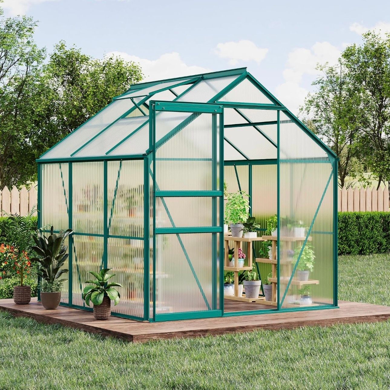 6 x 6 FT Polycarbonate Greenhouse