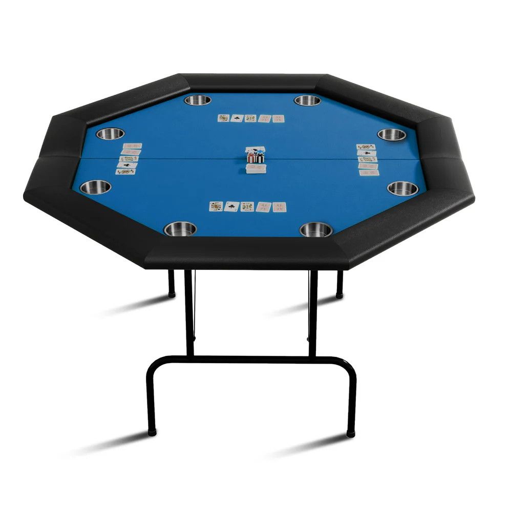 8-Player Collapsible Octagon Poker Table – 47"
