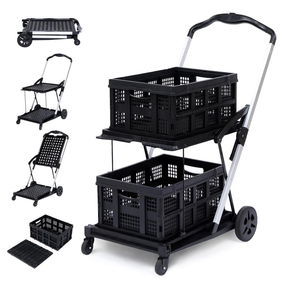 Folding Grocery Cart on Wheels