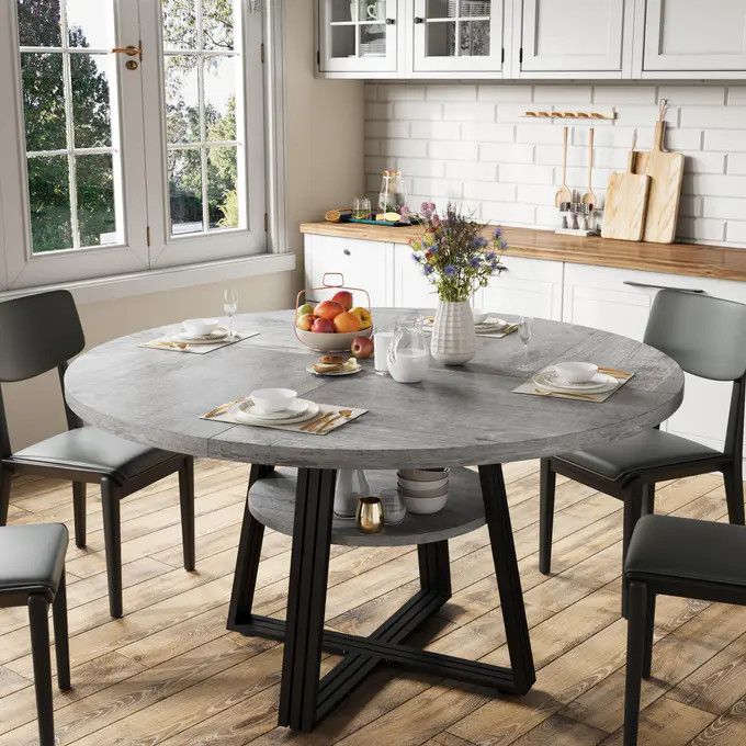 Round Dining Table 47” grey