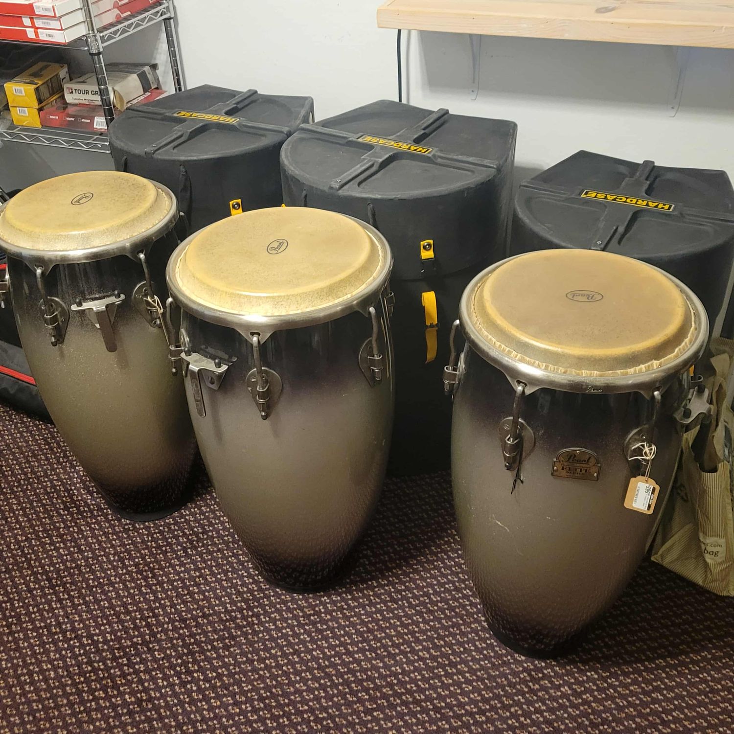 Pearl Elite Pro Series Congas + Cases