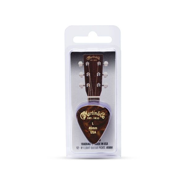 Martin Faux Tortoise 351 #1 Guitar Picks 12-Pack - .46mm Light