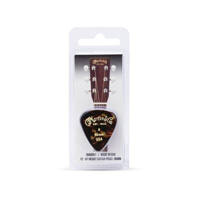 Martin Faux Tortoise 351 #1 Guitar Picks 12-Pack - .96mm Light