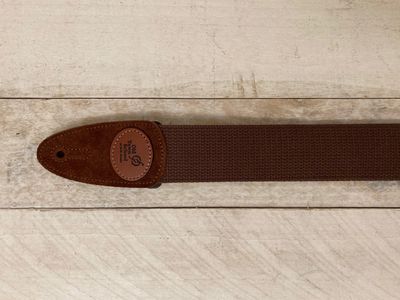Levys MSSC8 OTS Logo Cotton Strap Brown