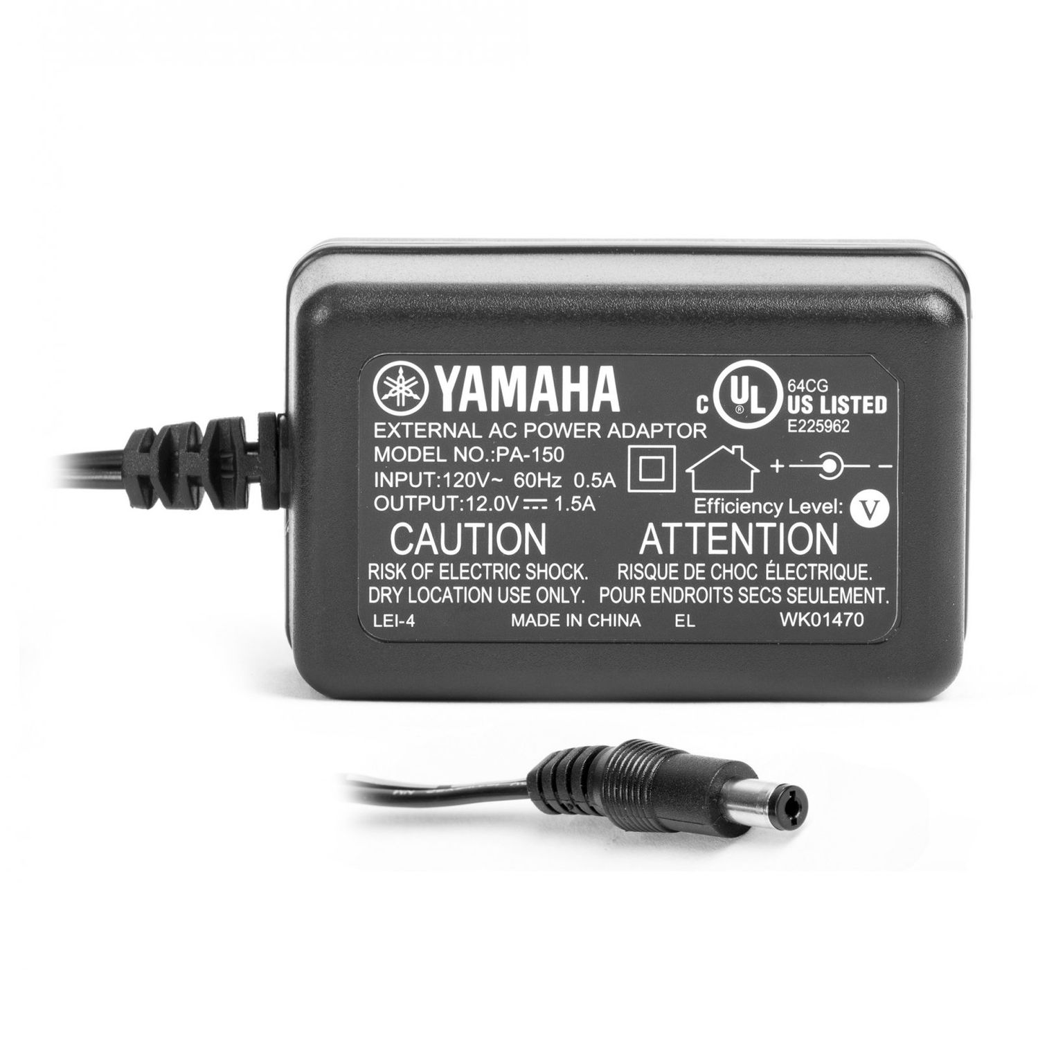 Yamaha PA150 AC Power Adapter for mid-level Portable Keyboards