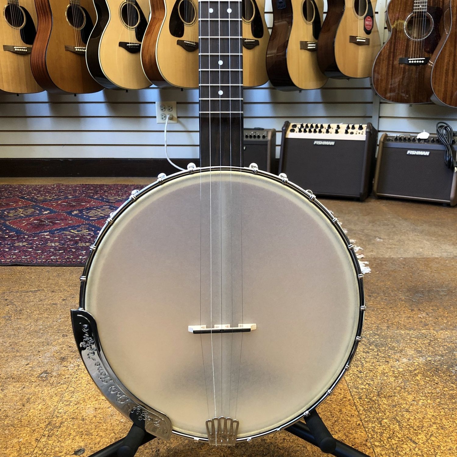 Gold Tone CC-Carlin 12&quot; Cripple Creek Bob Carlin Open Back Banjo w/Capo Spikes Padded Gig Bag