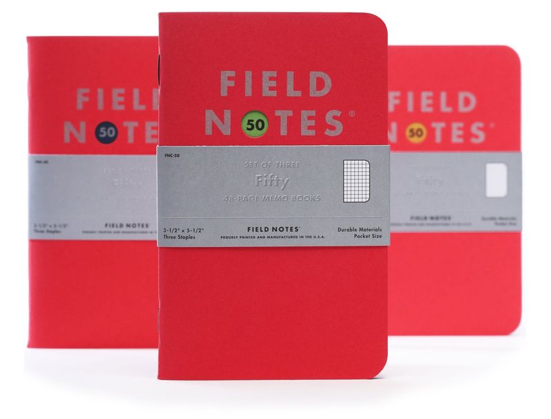 Field Notes 3-Pack - &quot;Fifty&quot; Memo Book