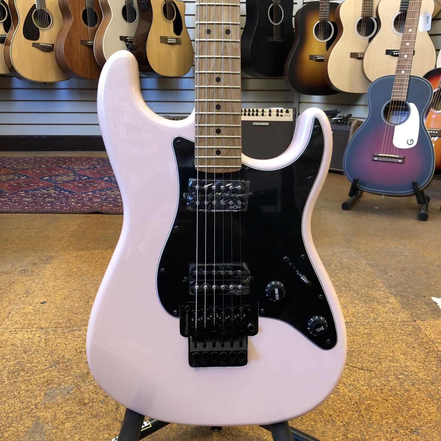 Squier Contemporary Stratocaster HH FR Shell Pink Pearl 2022 Floor Model w/Roasted Maple Fingerboard