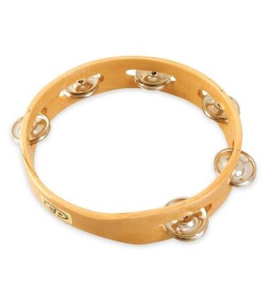 CP Tambourine 8&quot; Wood Headless with Single Row Jingles