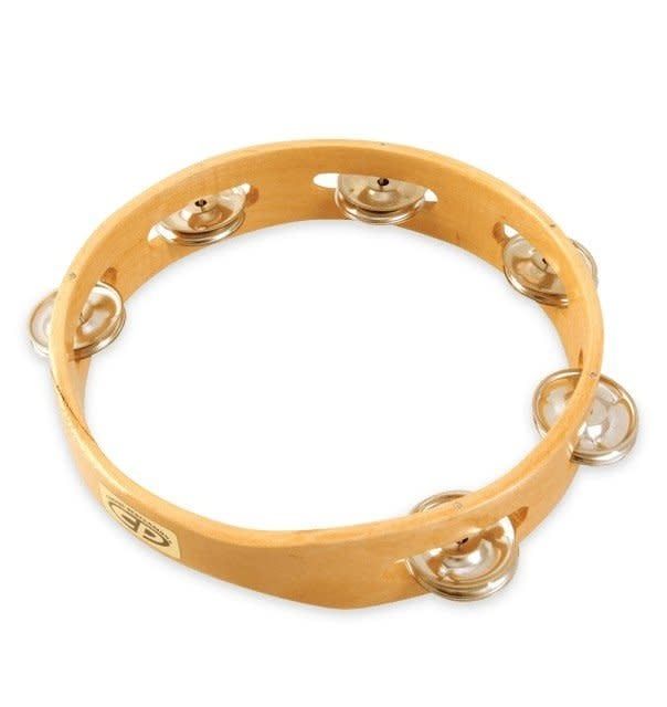 CP Tambourine 8&quot; Wood Headless with Single Row Jingles