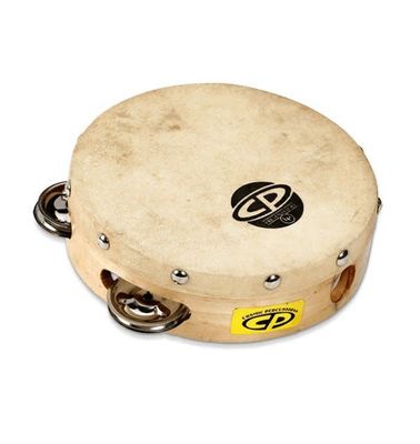 CP Tambourine 6&quot; Wood Headed with Single Row Jingles