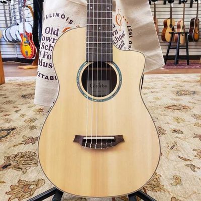 Cordoba Mini II EB-CE Nylon String Acoustic-electric Guitar Striped Ebony