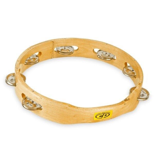CP Tambourine 10&quot; Wood Headless with Single Row Jingles