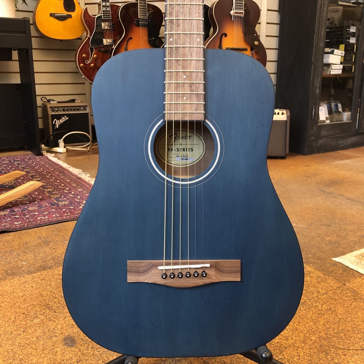 Fender FA-15 3/4 Scale Steel String Acoustic Guitar - Blue w/Gig Bag