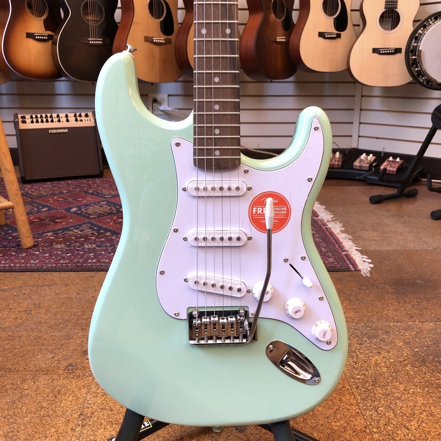 Squier Affinity Series Stratocaster Surf Green w/Indian Laurel Fingerboard Solid Body Electric Guitar