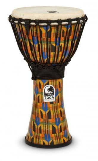 Toca Freestyle Rope Tuned 10&quot; Djembe Kente Cloth