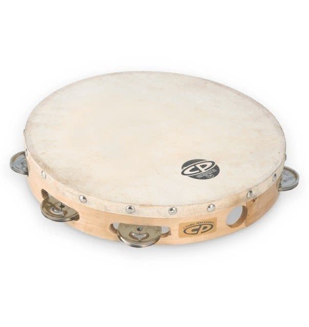 CP Tambourine 10&quot; Wood Headed with Single Row Jingles