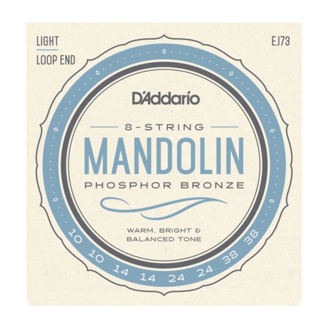 D&#39;Addario EJ73 Mandolin Strings Phosphor Bronze Light 10-38