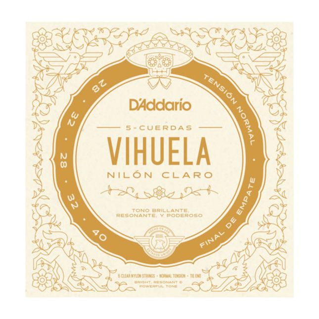 D&#39;Addario Vihuela Nylon Strings Normal Tension