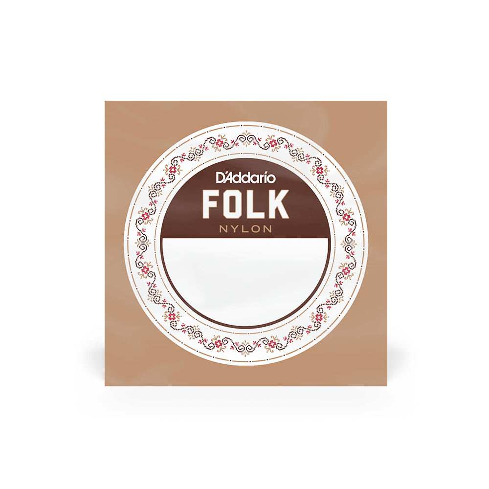 D&#39;Addario BEC040 Folk Nylon Guitar Single String Clear Nylon Ball End .040