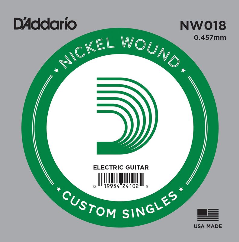 D&#39;Addario NW018 Nickel Wound Electric Guitar Single String .018