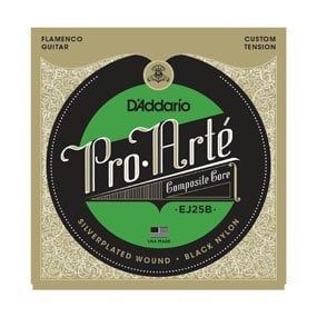D&#39;Addario EJ25B Pro-Arte Black Nylon Composite Flamenco Guitar Strings