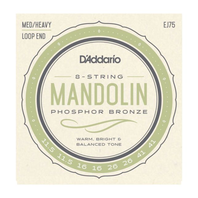 D&#39;Addario EJ75 Mandolin Phosphor Bronze Medium/Heavy 11.5-41