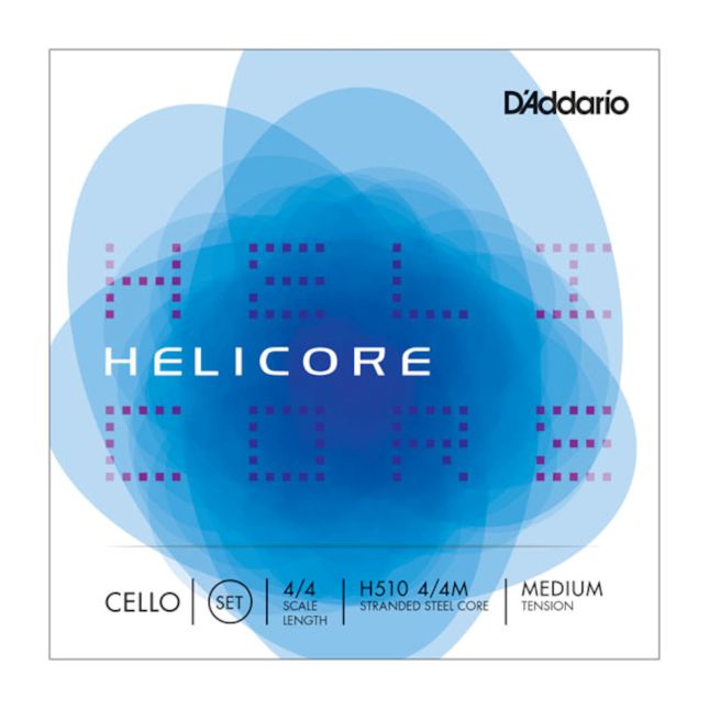 D&#39;Addario Helicore Cello String Set 4/4 Scale Medium Tension