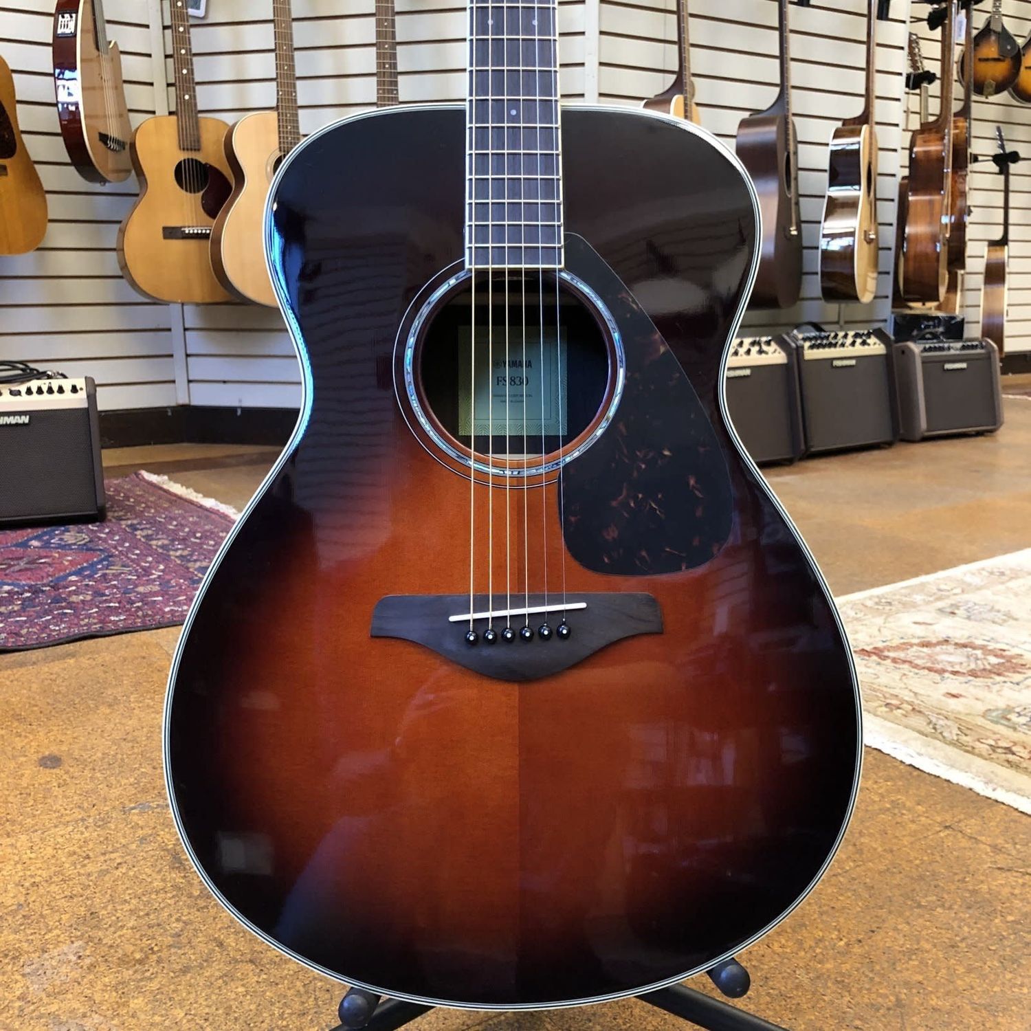 Yamaha FS830 Solid Spruce Folk Acoustic Guitar Tobacco Brown Sunburst