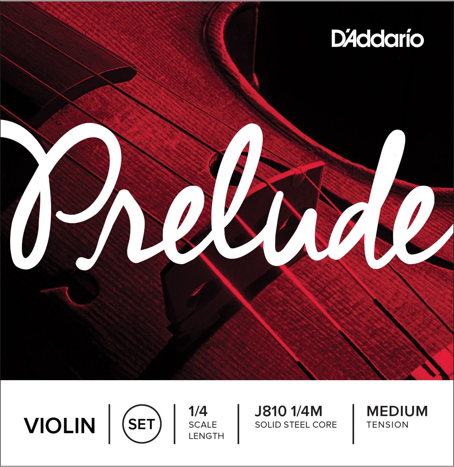 D&#39;Addario Prelude Violin String Set 1/4 Scale Medium Tension