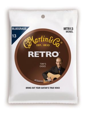 Martin Retro Monel Tony Rice Bluegrass Acoustic Guitar Strings Medium .013 - .056