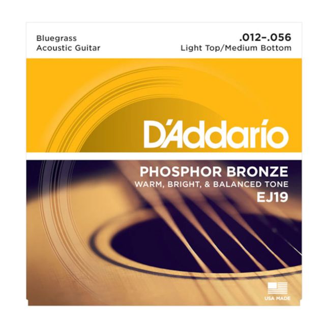 D&#39;Addario EJ19 Phosphor Bronze Acoustic Guitar Strings Bluegrass 12-56