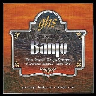 GHS Phosphor Bronze Loop End 5 String Banjo Strings Medium
