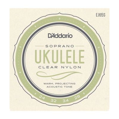 D&#39;Addario EJ65S Pro-Arté Custom Extruded Nylon Ukulele Strings, Soprano