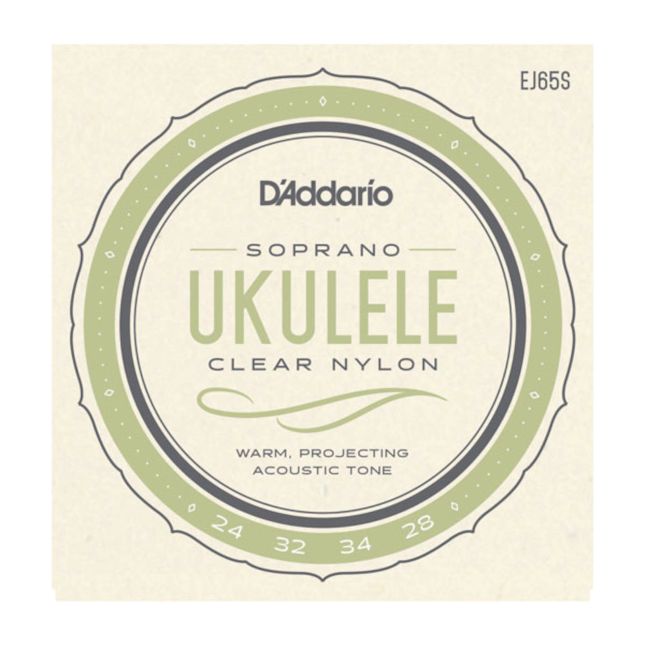 D&#39;Addario EJ65S Pro-Arté Custom Extruded Nylon Ukulele Strings, Soprano