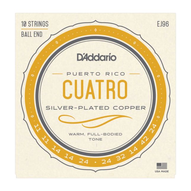 D&#39;Addario EJ96 Cuatro-Puerto Rico Strings
