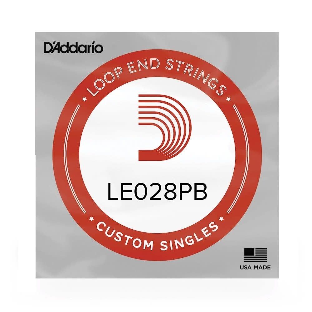D&#39;Addario LE028PB Phosphor Bronze Loop End Single String .028