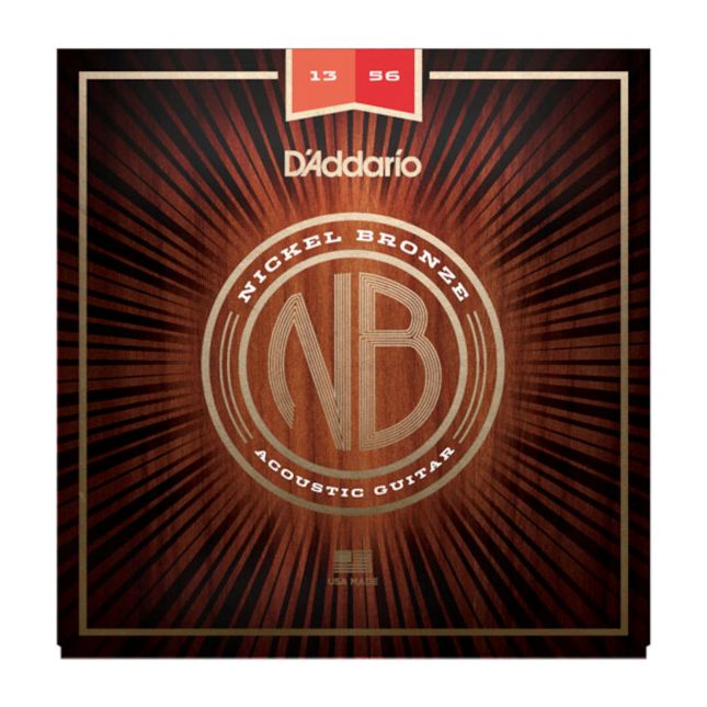 D&#39;Addario NB1356 Nickel Bronze Acoustic Guitar Strings Medium 13-56