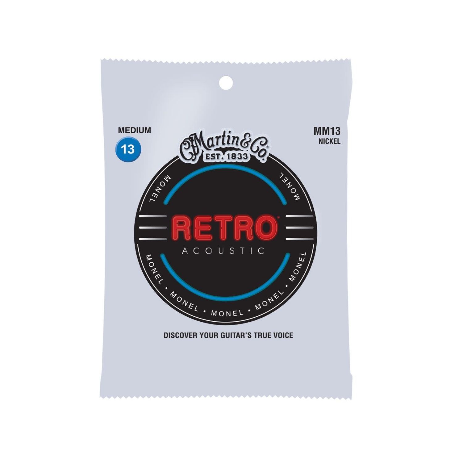 Martin Retro Monel Acoustic Guitar Strings Medium .013-.056