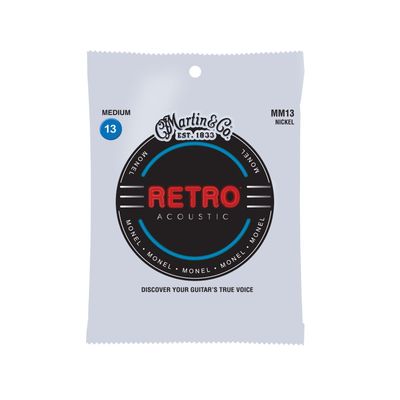 Martin Retro Monel Acoustic Guitar Strings Medium .013-.056