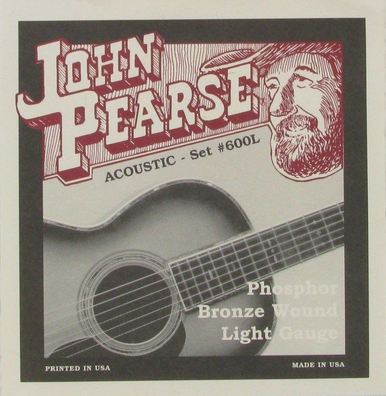 John Pearse 600L Phosphor Bronze Light Gauge Strings .012-.053