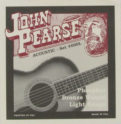 John Pearse 600L Phosphor Bronze Light Gauge Strings .012-.053